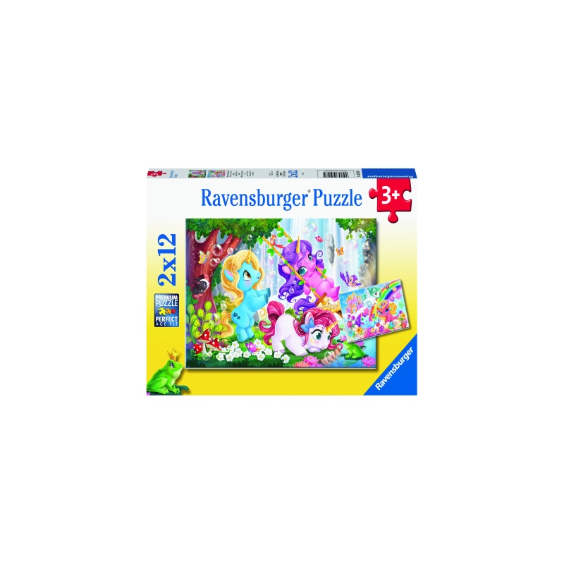 PUZZLE UNICORNI MAGICI, 2x12 PIESE image 1