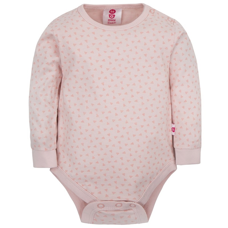 Gmini Body cu maneca lunga Basic Triangles Pink-68