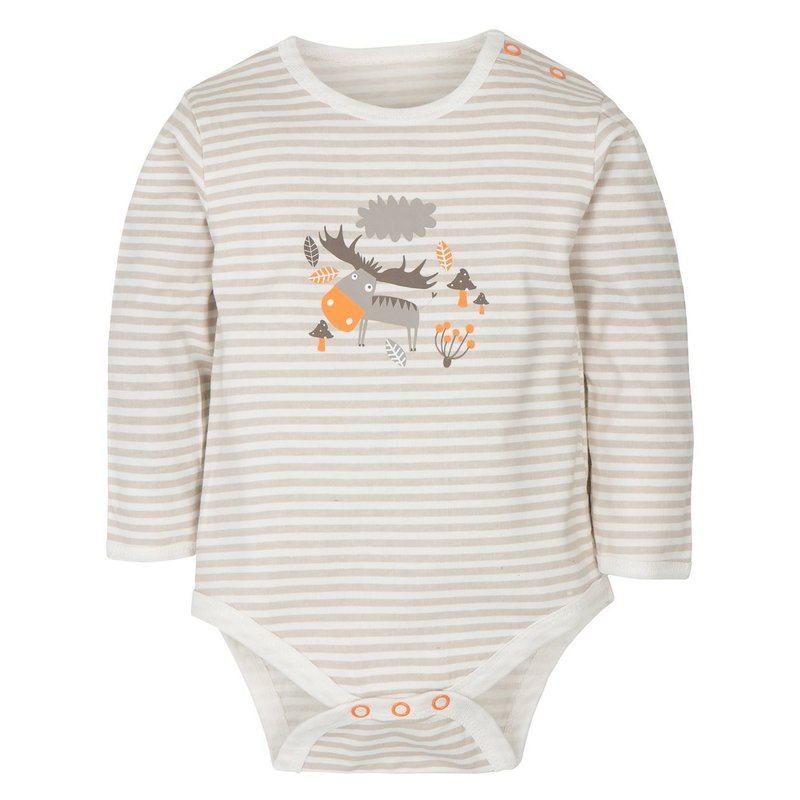 Gmini Body cu maneca lunga Stripes and Reindeer-68