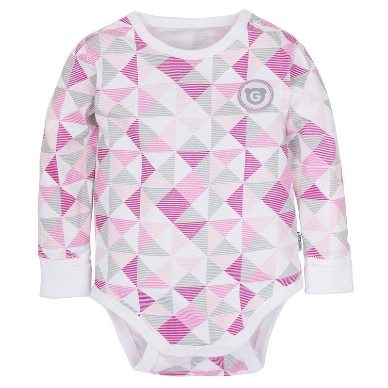 Gmini Body cu maneca lunga Plus Pink- Figuri Geometrice-74