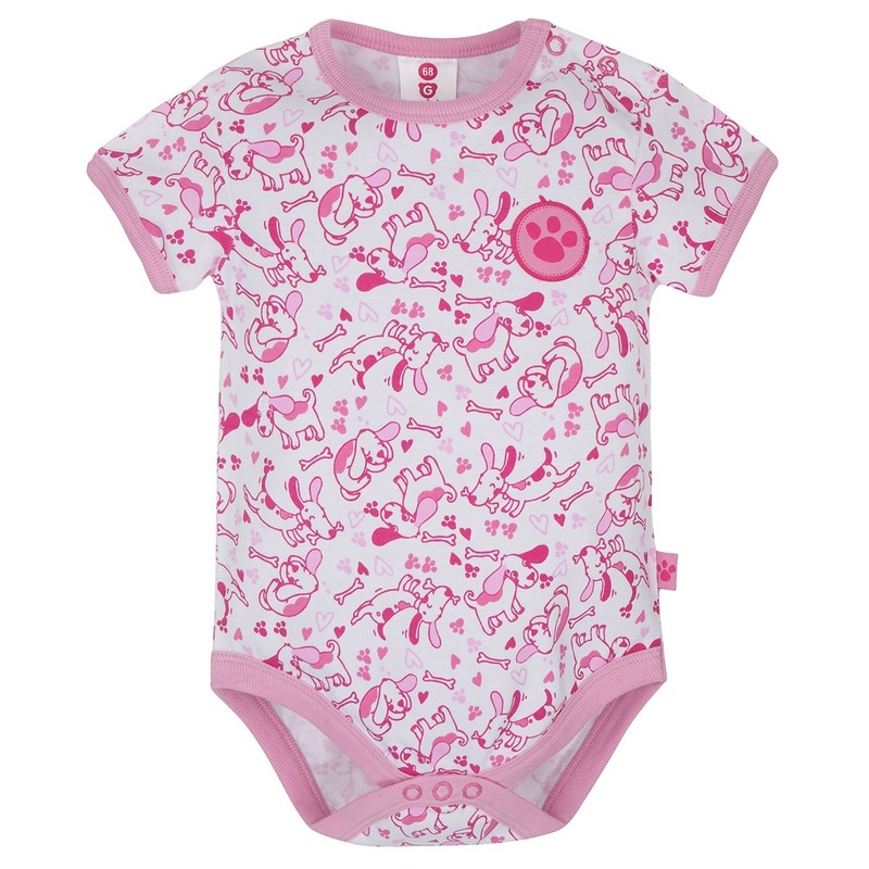 Gmini Body cu maneca scurta Prima Pink-74