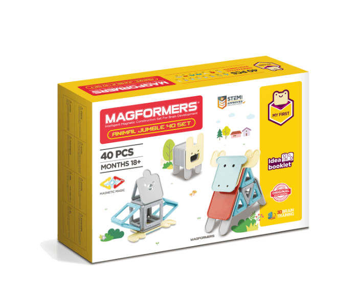 Set magnetic de construit- Magformers Animale, 40 piese