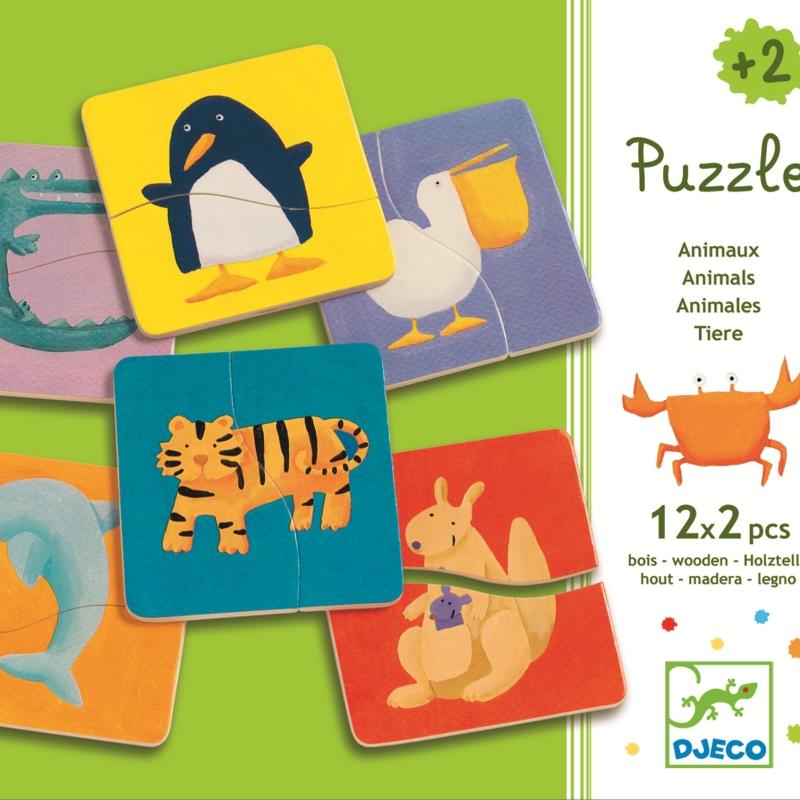 Puzzle lemn Djeco Animale image 1