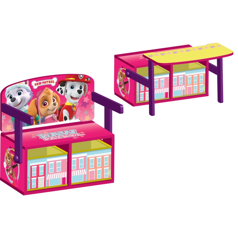 Mobilier 2 in 1 pentru depozitare jucarii Paw Patrol Girl image 1