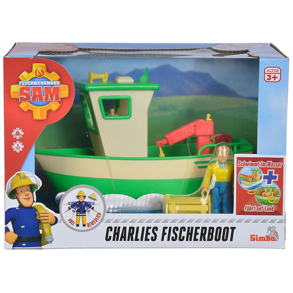 Barca Simba Fireman Sam Charlies Fishing Boat cu figurina image 1