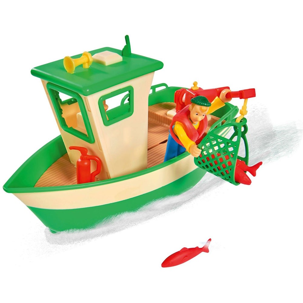 Barca Simba Fireman Sam Charlies Fishing Boat cu figurina image 2