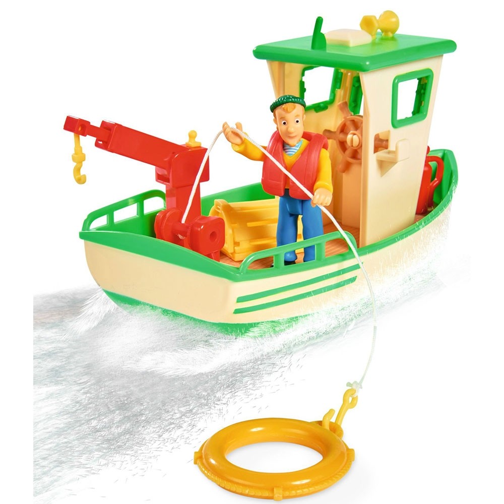 Barca Simba Fireman Sam Charlies Fishing Boat cu figurina image 3