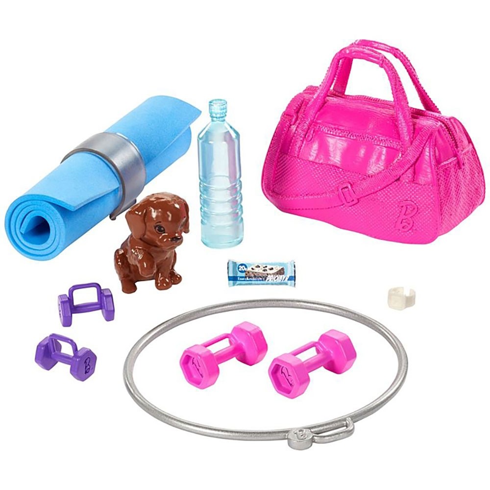 Set Barbie by Mattel Wellness and Fitness papusa cu figurina si accesorii GJG57 image 1