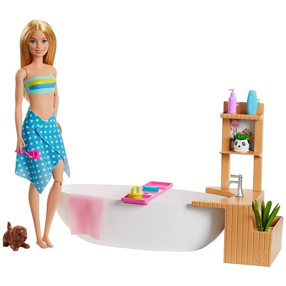 Set Barbie by Mattel Wellness and Fitness Papusa cu cada