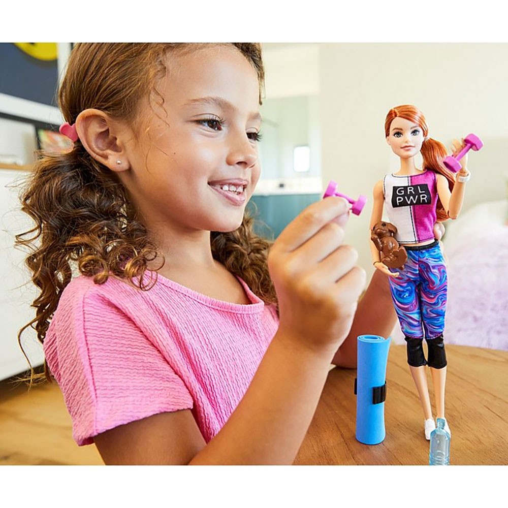 Set Barbie by Mattel Wellness and Fitness papusa cu figurina si accesorii GJG57 image 4