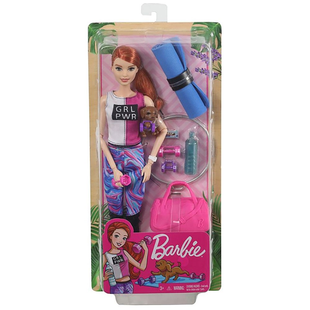 Set Barbie by Mattel Wellness and Fitness papusa cu figurina si accesorii GJG57 image 5