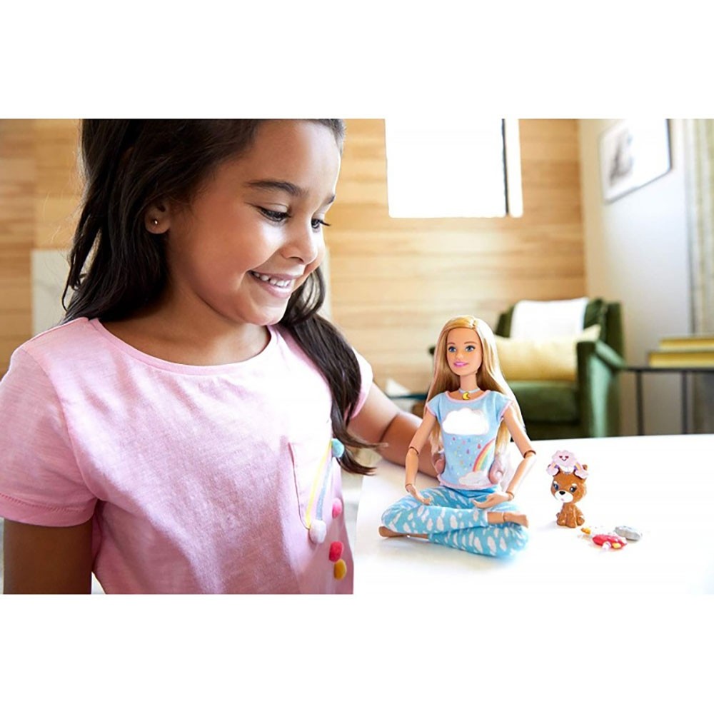 Set Barbie by Mattel Wellness and Fitness papusa mediteaza image 3