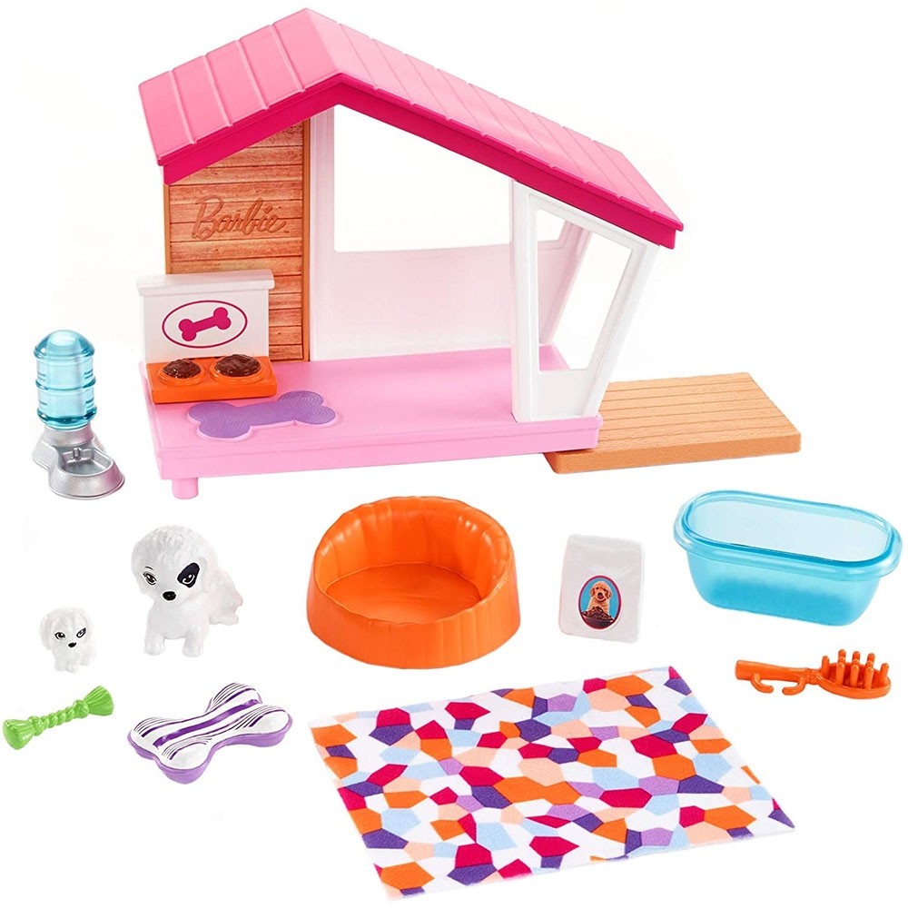 Set Barbie by Mattel Estate Casuta catei cu accesorii FXG34 image 1