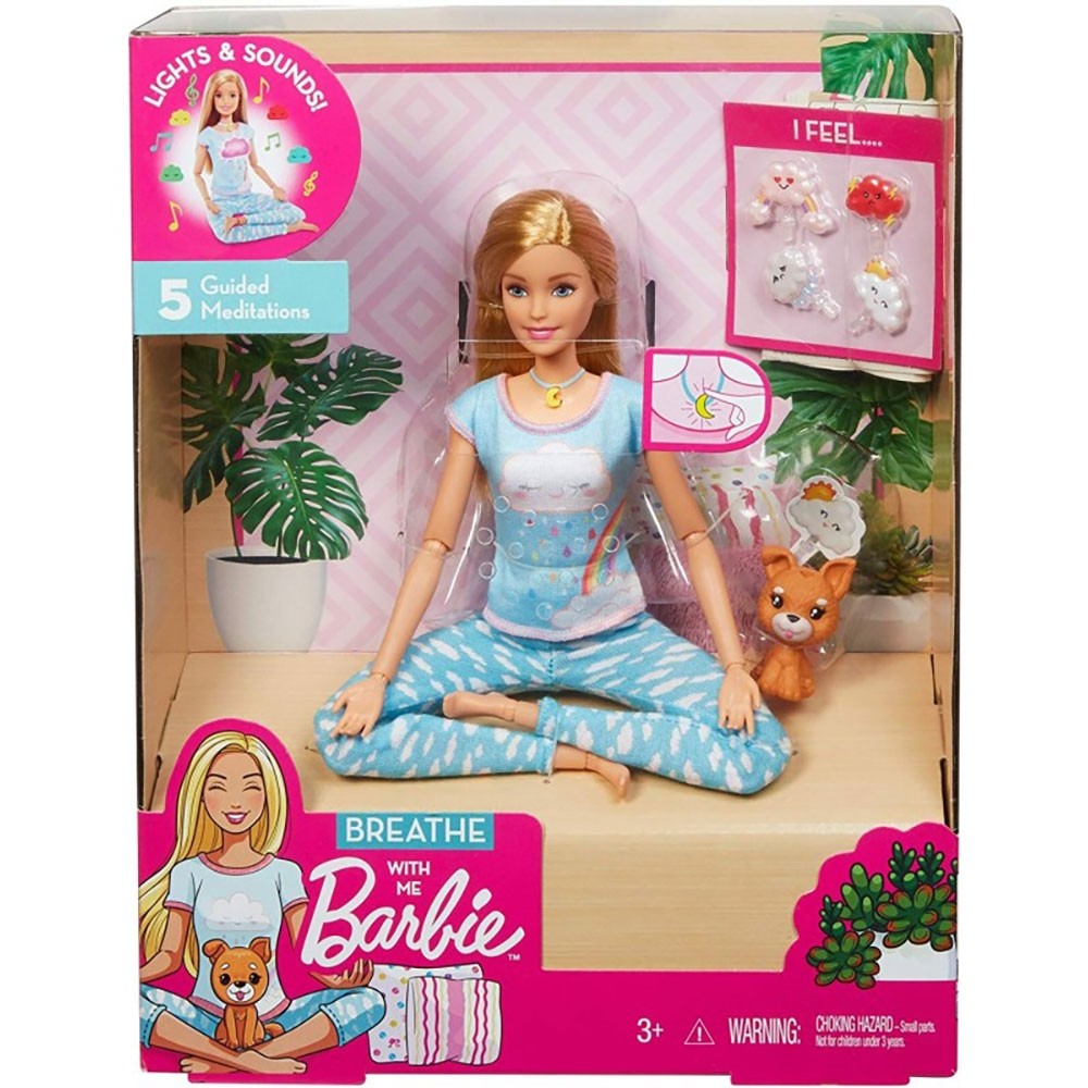 Set Barbie by Mattel Wellness and Fitness papusa mediteaza image 4