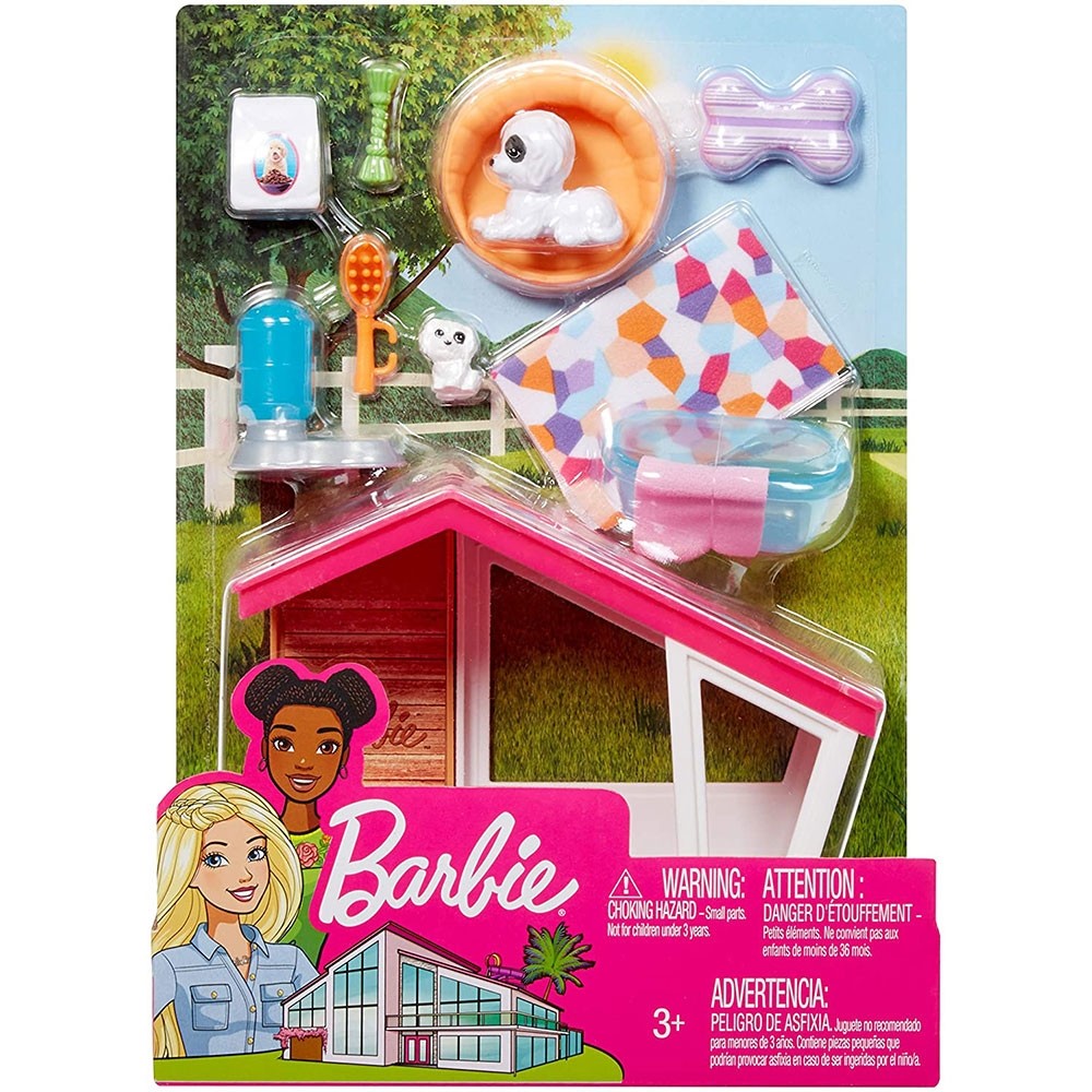 Set Barbie by Mattel Estate Casuta catei cu accesorii FXG34 image 3