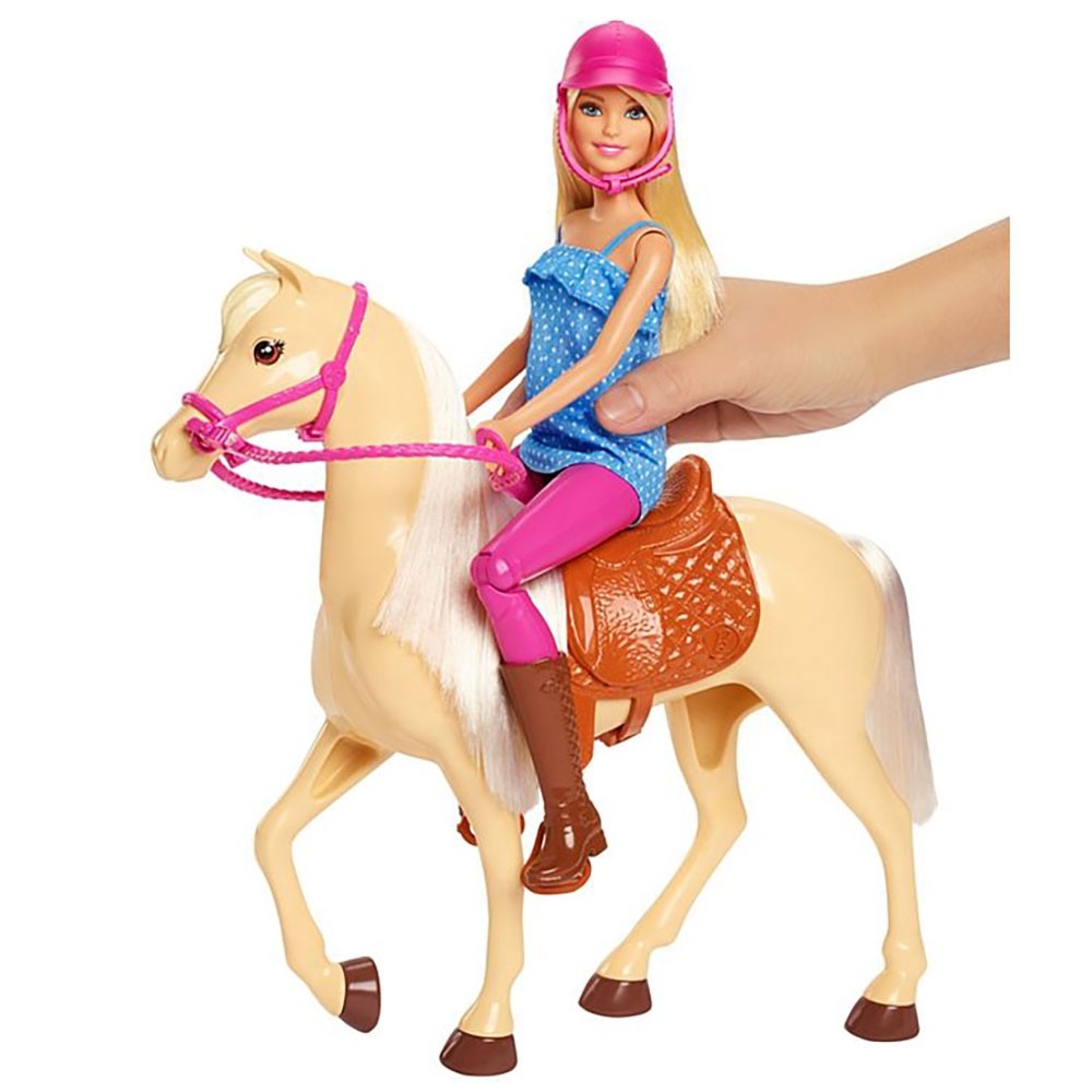 Set Barbie by Mattel Family Pets papusa cu cal image 3