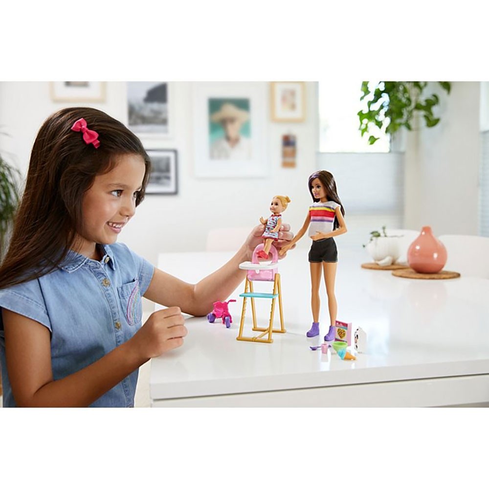 Set Barbie by Mattel Family Skipper Mamica si bebelus image 2