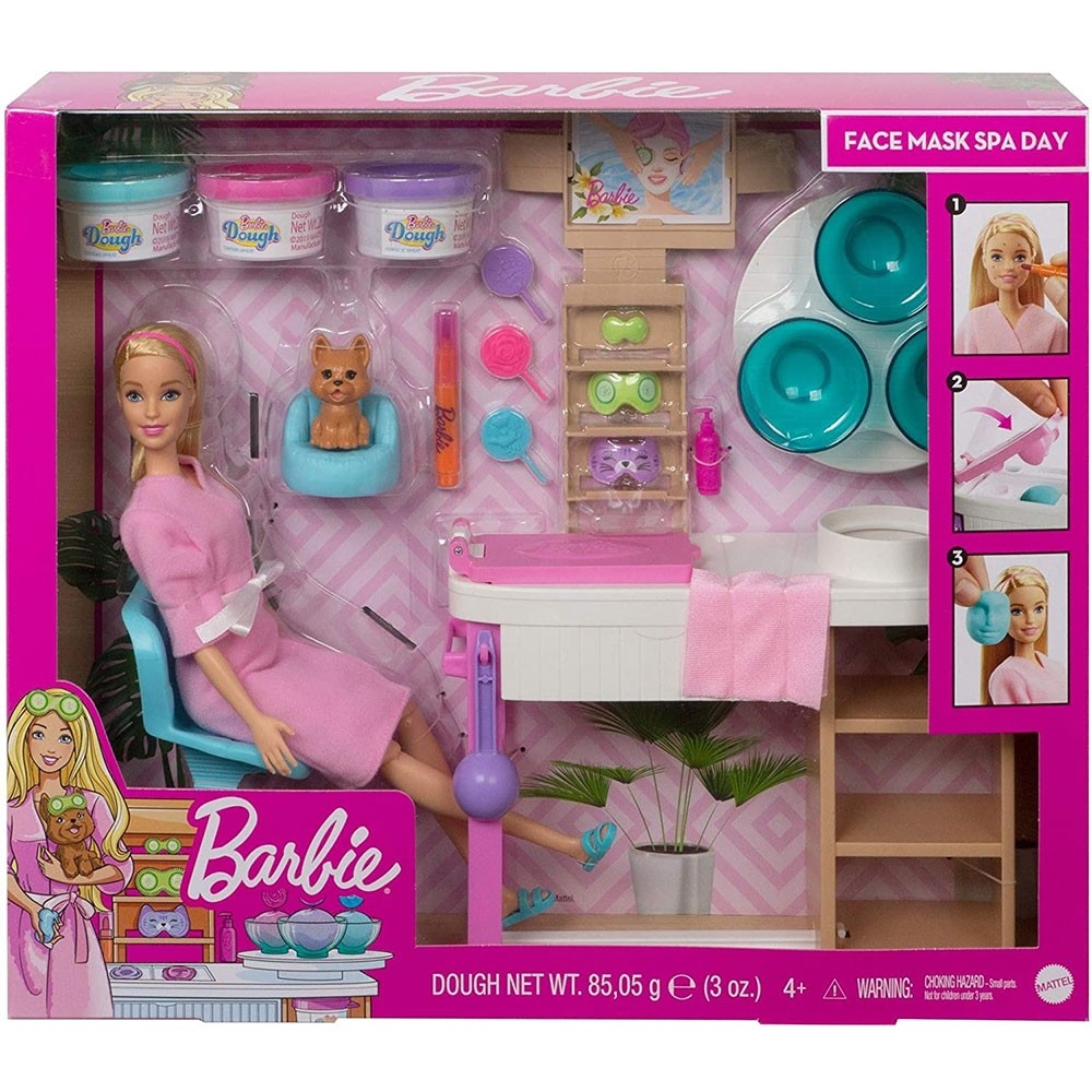 Set Barbie by Mattel Wellness and Fitness O zi la salonul Spa papusa cu figurina si accesorii image 1