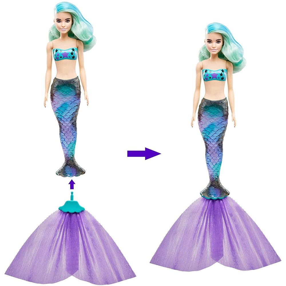 Papusa Barbie by Mattel Color Reveal Wave Sirena surpriza image 4