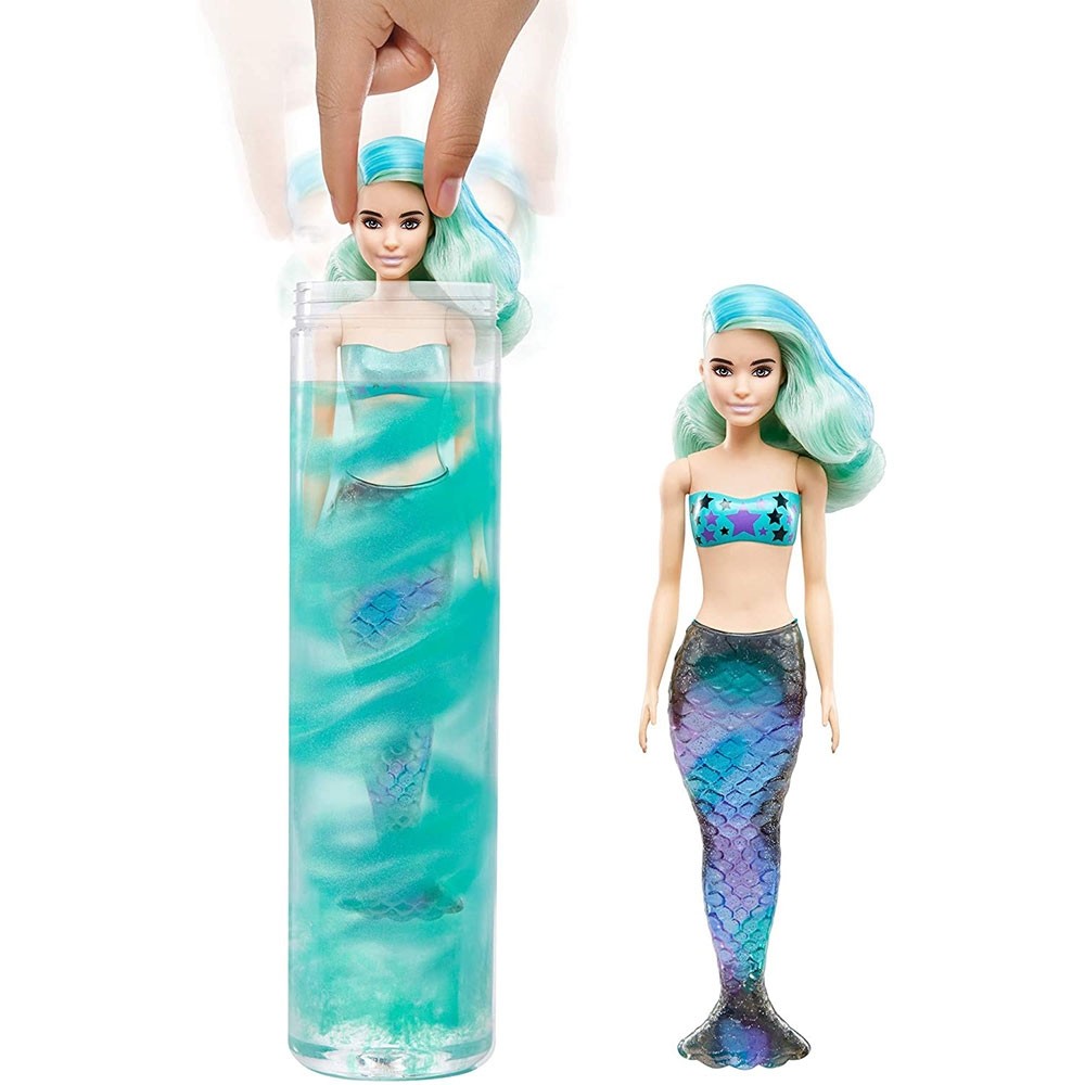 Papusa Barbie by Mattel Color Reveal Wave Sirena surpriza image 5