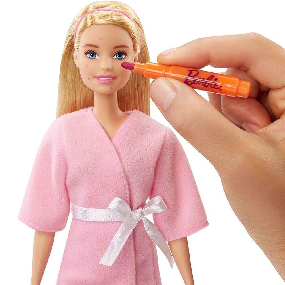 Set Barbie by Mattel Wellness and Fitness O zi la salonul Spa papusa cu figurina si accesorii image 4