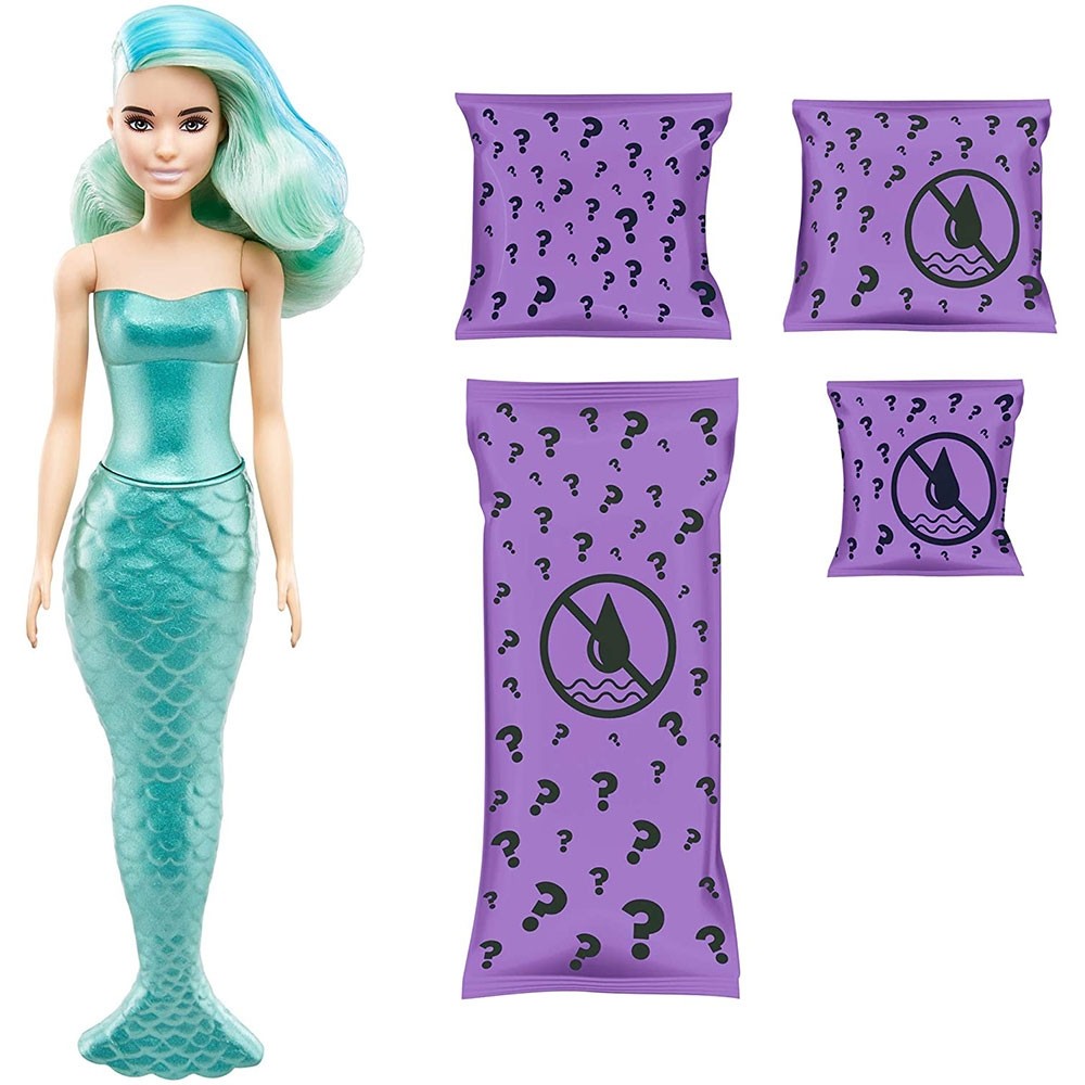 Papusa Barbie by Mattel Color Reveal Wave Sirena surpriza image 7