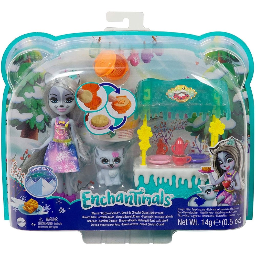 Set Enchantimals by Mattel papusa Hawna Husky, figurina Whipped Cream si accesorii image 1