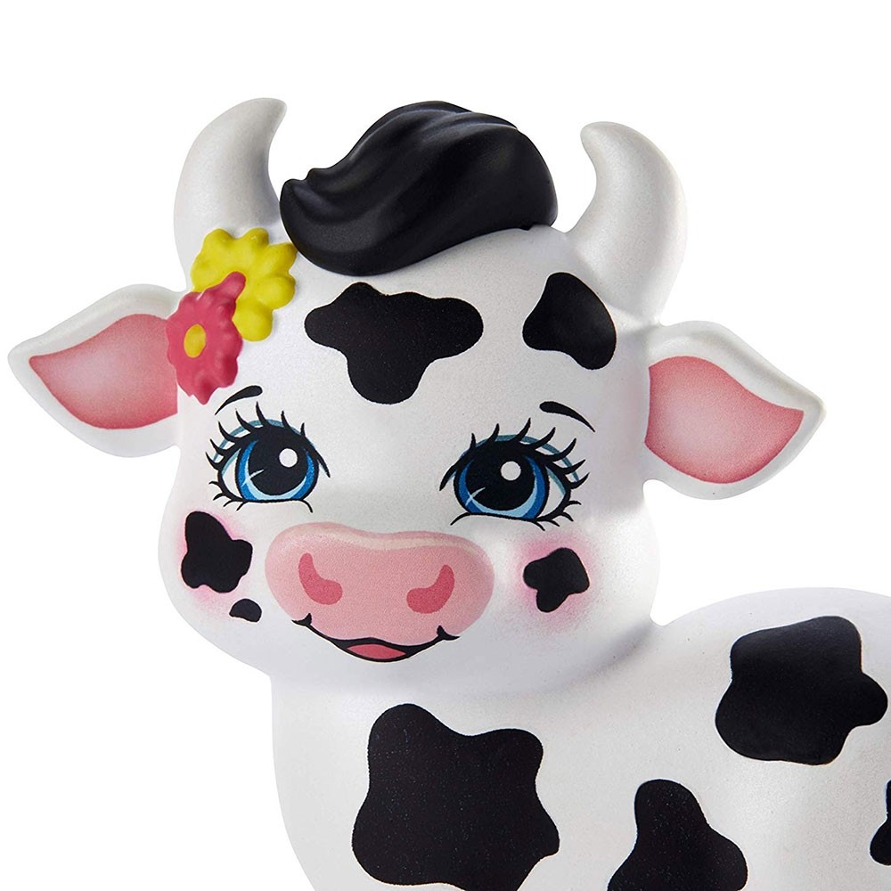 Set Enchantimals by Mattel Cambrie Cow With Ricotta And Family Papusa cu 3 figurine image 2