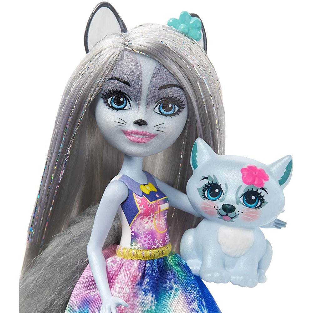 Set Enchantimals by Mattel papusa Hawna Husky, figurina Whipped Cream si accesorii image 7