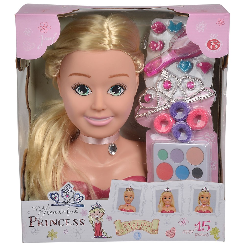 Bust papusa Simba Steffi Love Princess Styling Head cu accesorii image 1