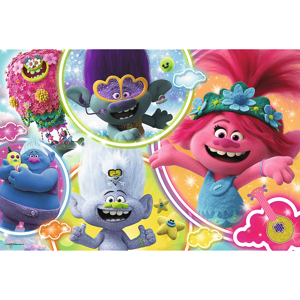 Puzzle Trefl Maxi DreamWorks Trolls, Lumea muzicala a trolilor 24 piese image 1