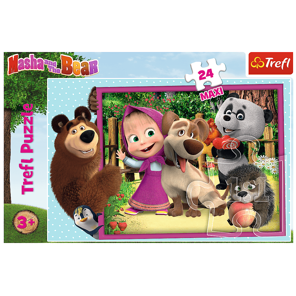 Puzzle Trefl Maxi Masha and the Bear, Masha si Ursul 24 piese image 2