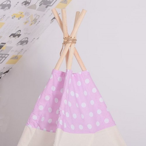 Cort copii stil indian Teepee Pink Dots XXL image 3