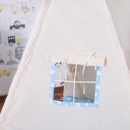 Cort copii stil indian Teepee Blue Clouds XXL image 4