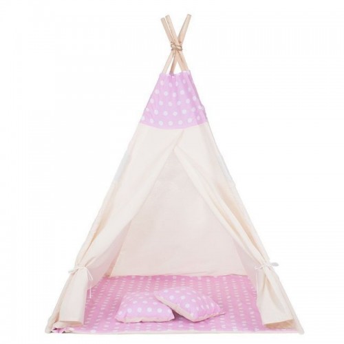 Cort copii stil indian Teepee Pink Dots XXL image 7