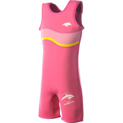 Costum inot copii din neopren Warma Wetsuit Pink 4-5 ani image 3