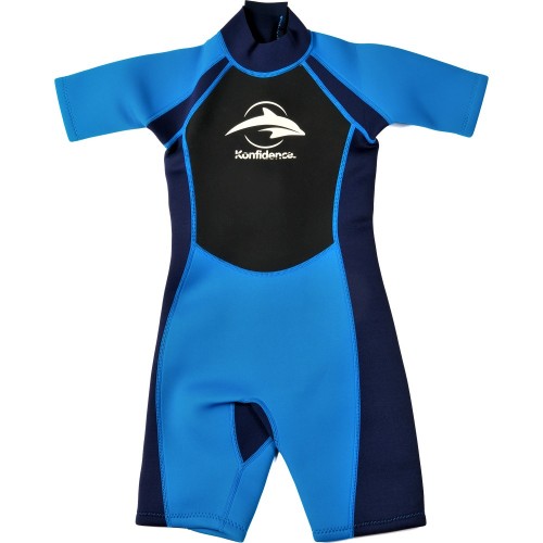 Costum inot din neopren pentru copii Shorty Wetsuit blue 3-4 ani image 1