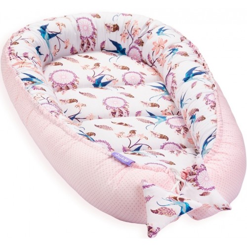 Cosulet bebelus pentru dormit Baby Nest Cocoon XL 90x50 cm Swallows image 3