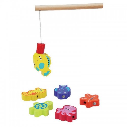 Masinuta din lemn cu activitati 5 in 1 Smily Play