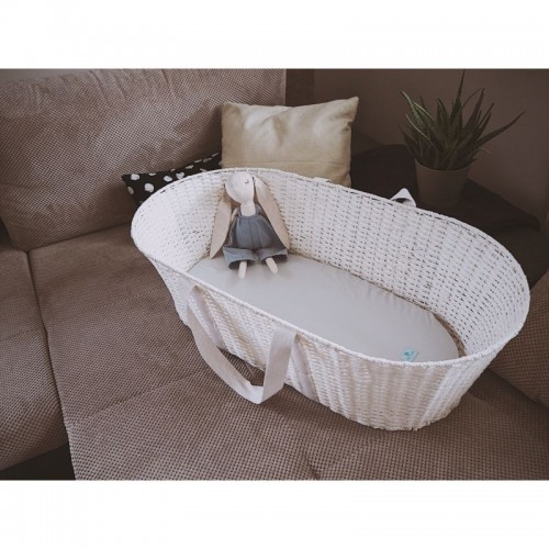 Cosulet bebe pentru dormit handmade din material ecologic Baby alb image 3