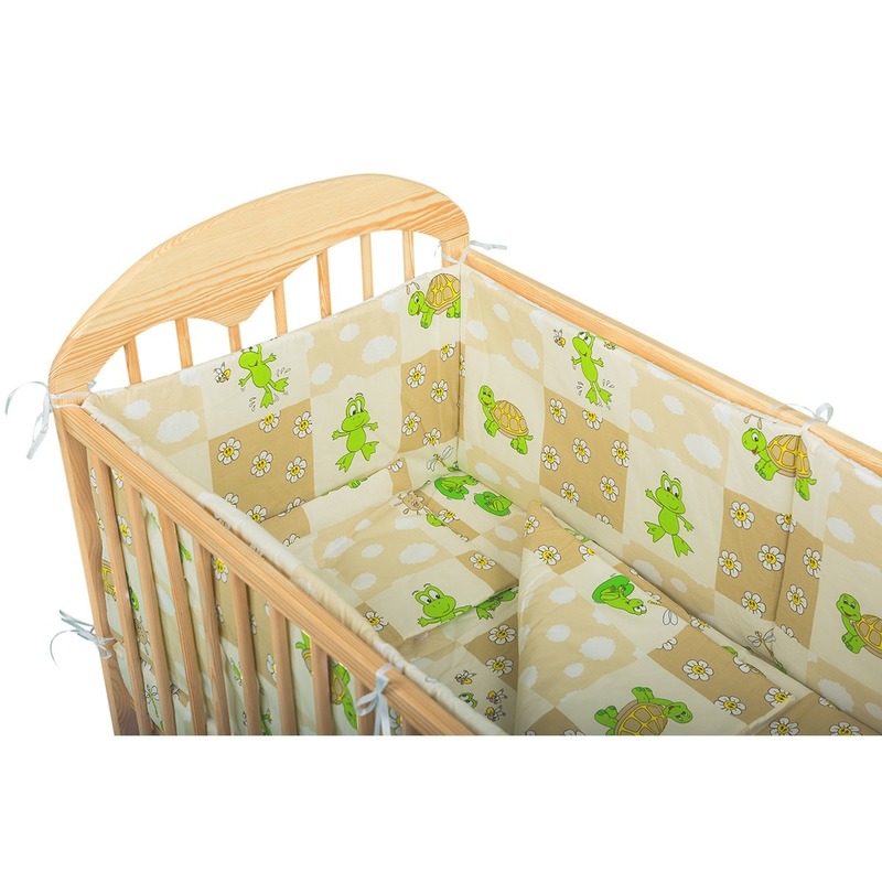 Babyneeds Lenjerie patut 5 piese Broscuta vesela - Maro image 2