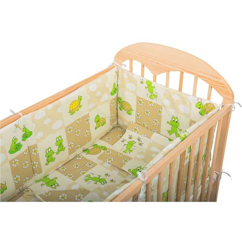 Babyneeds Lenjerie patut 5 piese Broscuta vesela - Maro image 3