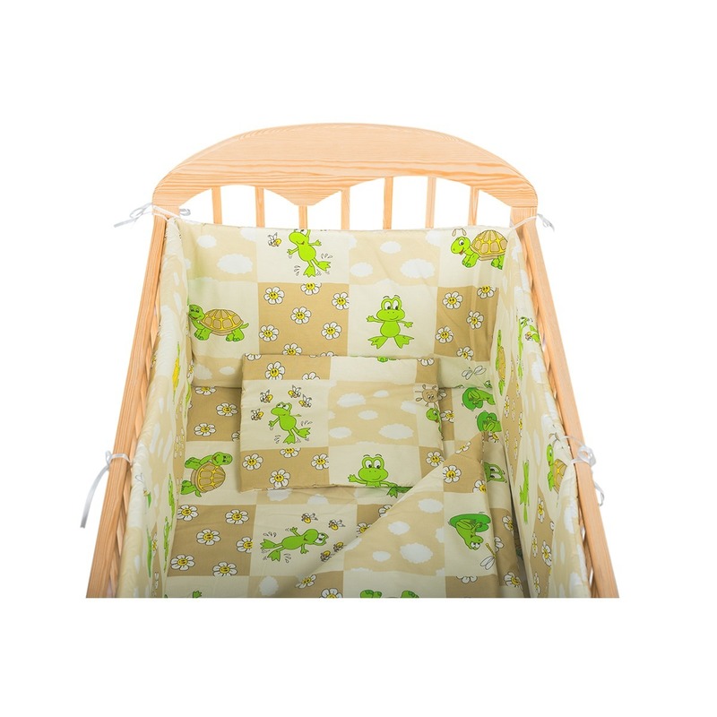 Babyneeds Lenjerie patut 5 piese Broscuta vesela - Maro image 4