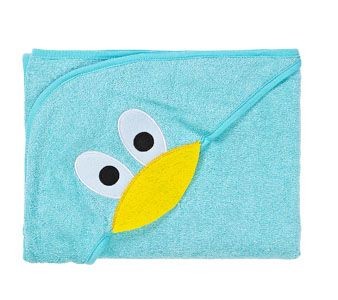 Prosop cu gluga brodata Water Friends Turquoise Ratusca 100x100 cm