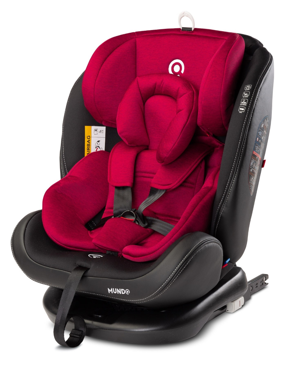 Scaun auto rotativ Caretero MUNDO 0-36 Kg Isofix Rosu