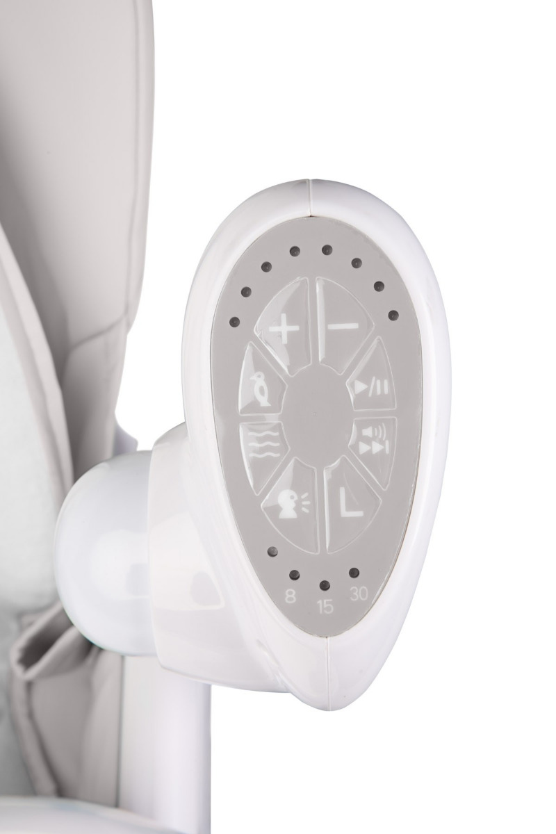 Scaun de masa cu leagan electric Caretero INDIGO 2 in 1 Light Grey image 3