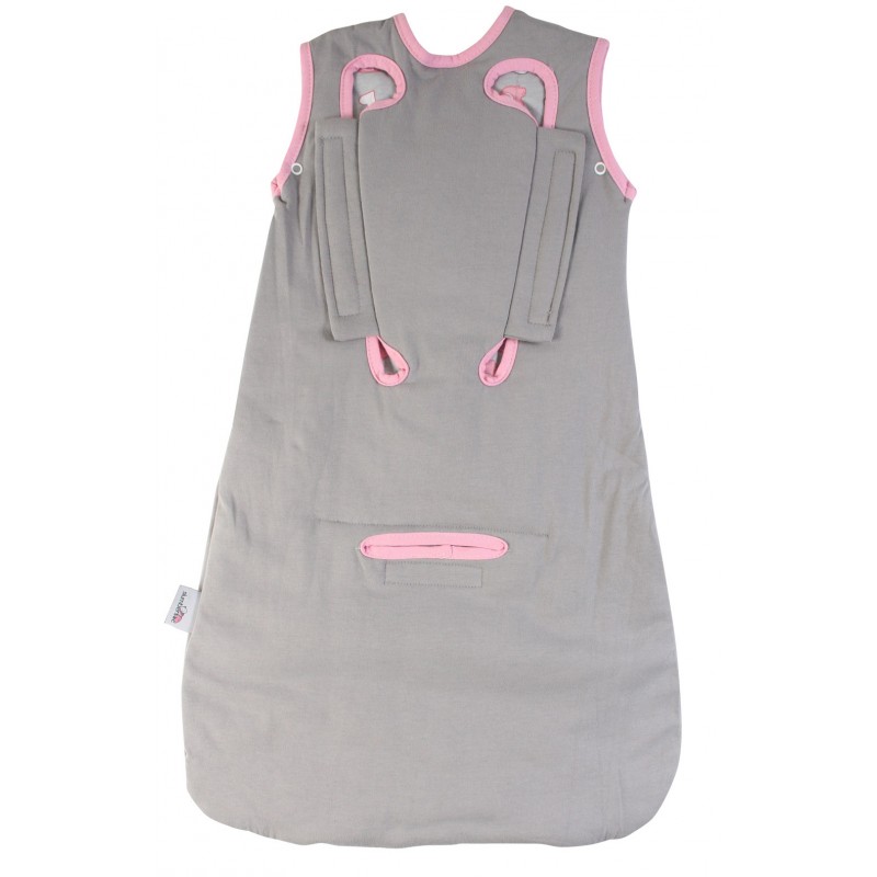 Sac de dormit multifunctional Grey Pink Elephant Travel 0-3 luni 2.5 Tog image 2