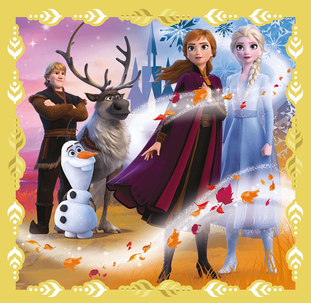 Set puzzle 3 in 1 Trefl Disney Frozen 2, Puternicele Ana si Elsa, 1x20 piese, 1x36 piese, 1x50 piese image 2