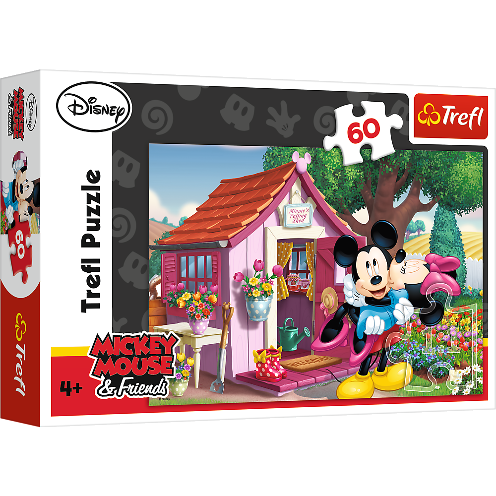 Puzzle Trefl Disney Mickey Mouse, Mickey si Minnie in gradina 60 piese