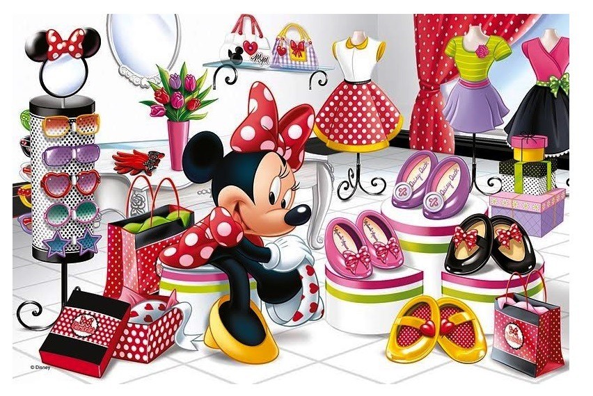 Puzzle Trefl Disney Minnie Mouse, La cumparaturi cu Minnie 60 piese image 1